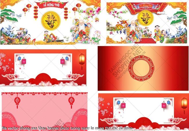 file vector phong san khau banner decor tuong ngay le mung tho cac cu
